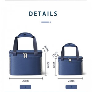 Wholesale Custom Portable Insulation Waterproof Linder Outdoor Picnic Bag Student Round Lunch Cooler Bag