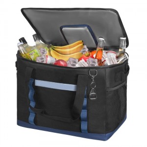 Custom Logo Foldable Soft Side Picnic Bag Large Capacity Portable Travel Cooler Bag Leakproof Waterproof Lunch Tote Bag