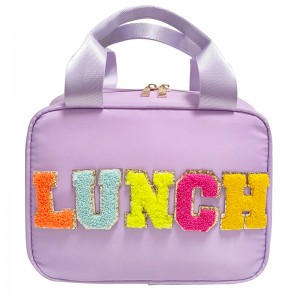 Sun Clover Factory Outlet Picnic Lunch Bag Folding 26 Alphabet Patch Easy Wash Insulated Cooler Bags Meal Lunch Bags For Kid