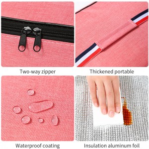 New Thermal Insulation Lunch Bag Thick Aluminum Foil Portable Lunch Box Bag Office Worker With Meal Picnic Insulation Bag