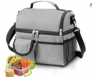 Large Capacity Insulated Lunch Box Picnic Bag Double Layer Waterproof Handbag Storage Outdoor Lunch Bag Shoulder Bag