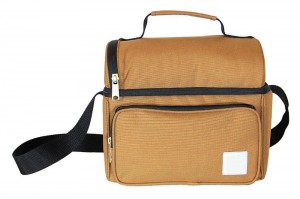 Deluxe Dual Compartment Insulated Lunch Cooler Bag,Double Color Lunch Bag With Removable Shoulder Strap
