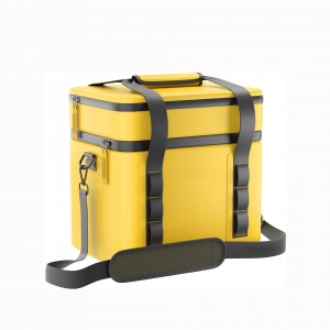 Custom Portable Ice Chest Box Eco Waterproof Insulated Portable Double Compartment Soft Tpu Cooler Bag For Lunch Drink Picnic