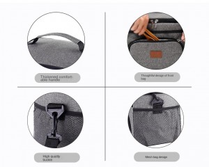 Custom Cooler Bag For Outdoor Camping Insulation Bento Picnic Tote Bag With Single Shoulder Strap Peva Oxford Portable Lunch Bag