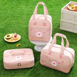 Custom Waterproof Backpack Cooler Thermal Insulated Delivery Bag Bike Big Restaurant For Hot And Cold Food Pizza Pink Reflective