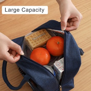Portable Nylon Insulated Lunch Bag For Women Kids Cooler Thermal Bag Lunch Box Ice Pack Tote Food Picnic Lunch Bags For Work