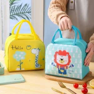Kids Cartoon Bento Bag Thickened Aluminum Portable Insulated Lunch Cooler Box 2024