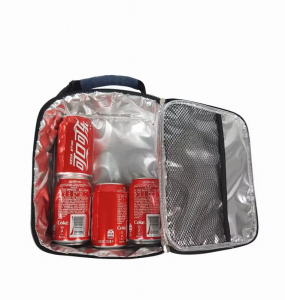 Good Quality Aluminium Foil 6 Cans Thermal Insulated Cooler Bike Carrier Food Delivery Bag
